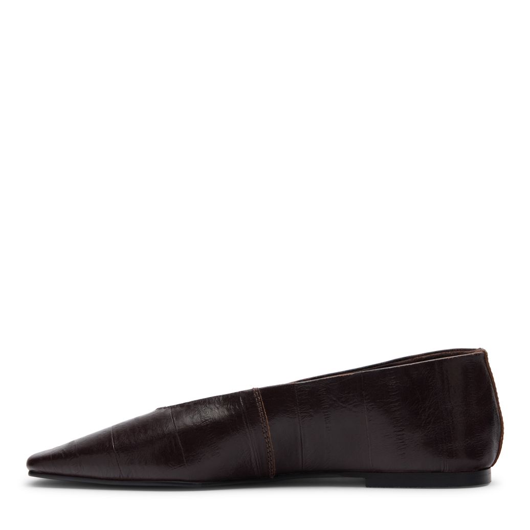 Ballerines en cuir marron foncé