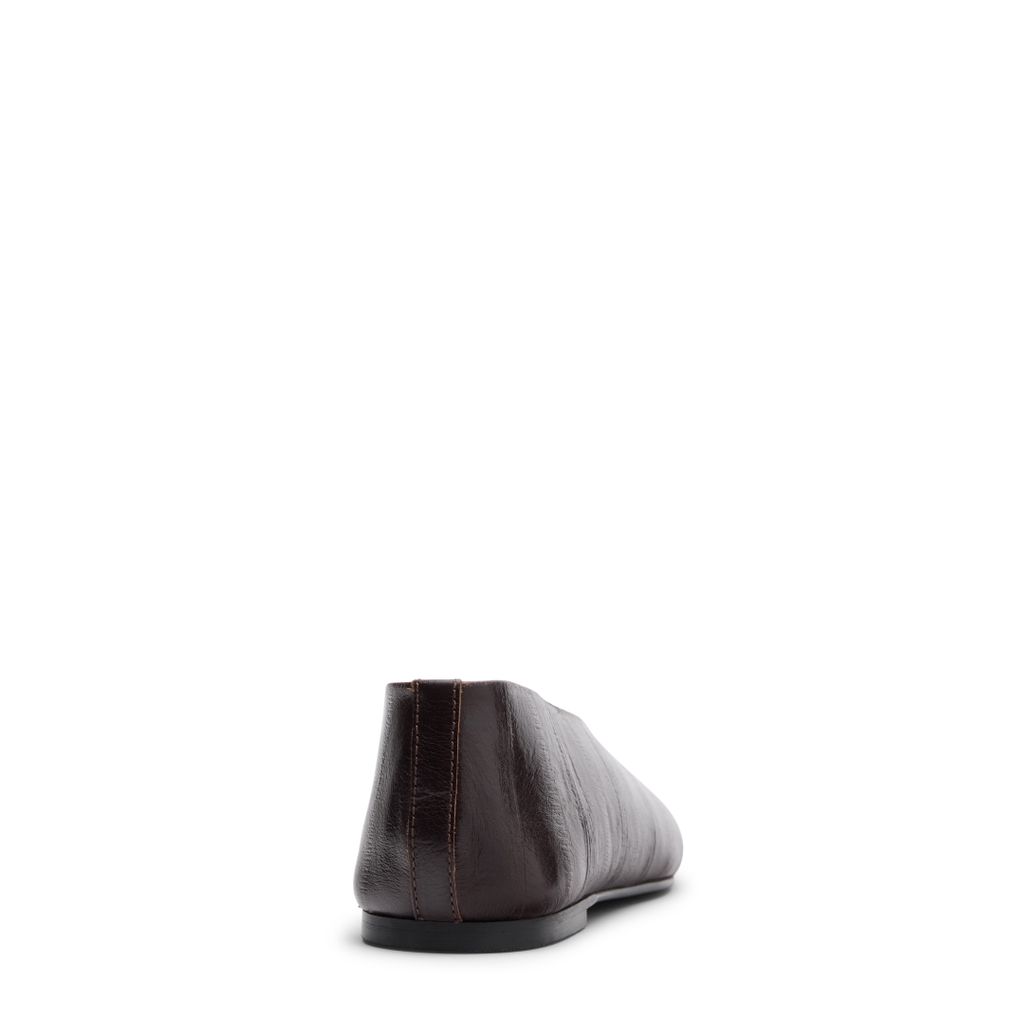 Ballerines en cuir marron foncé