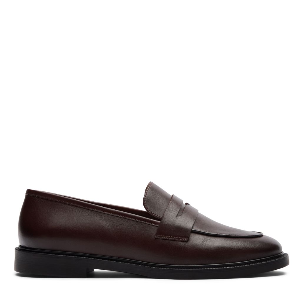 Dunkelbraune Leder-Loafer
