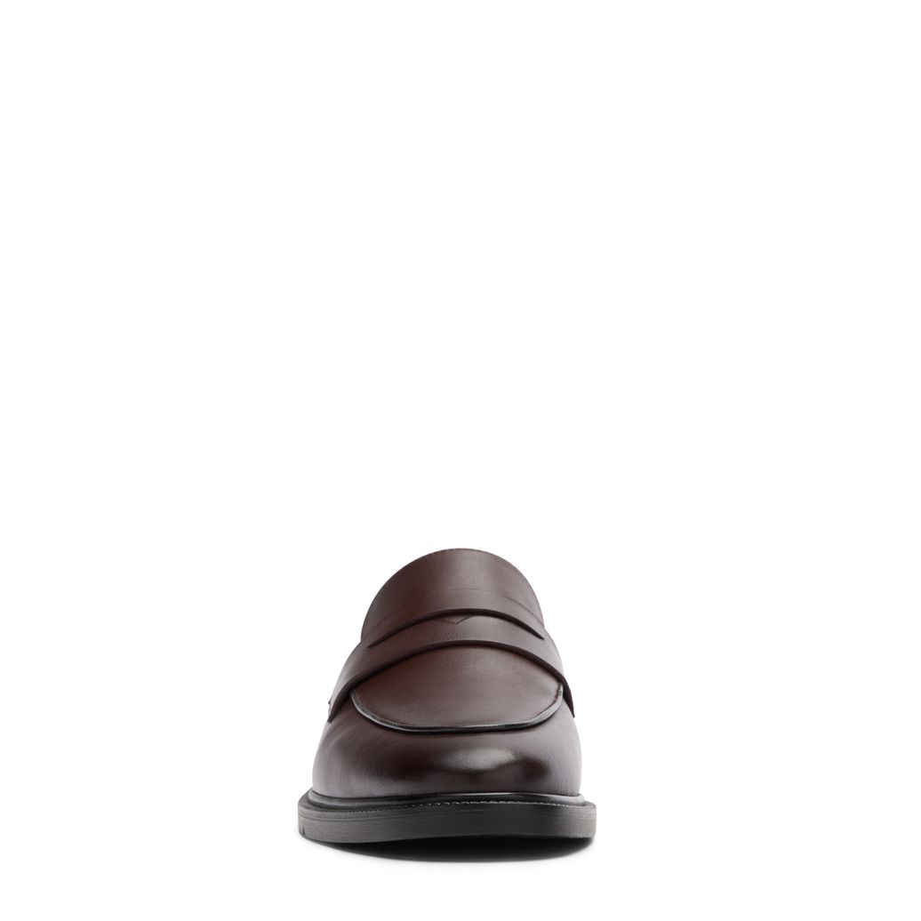 Donkerbruine leren loafers