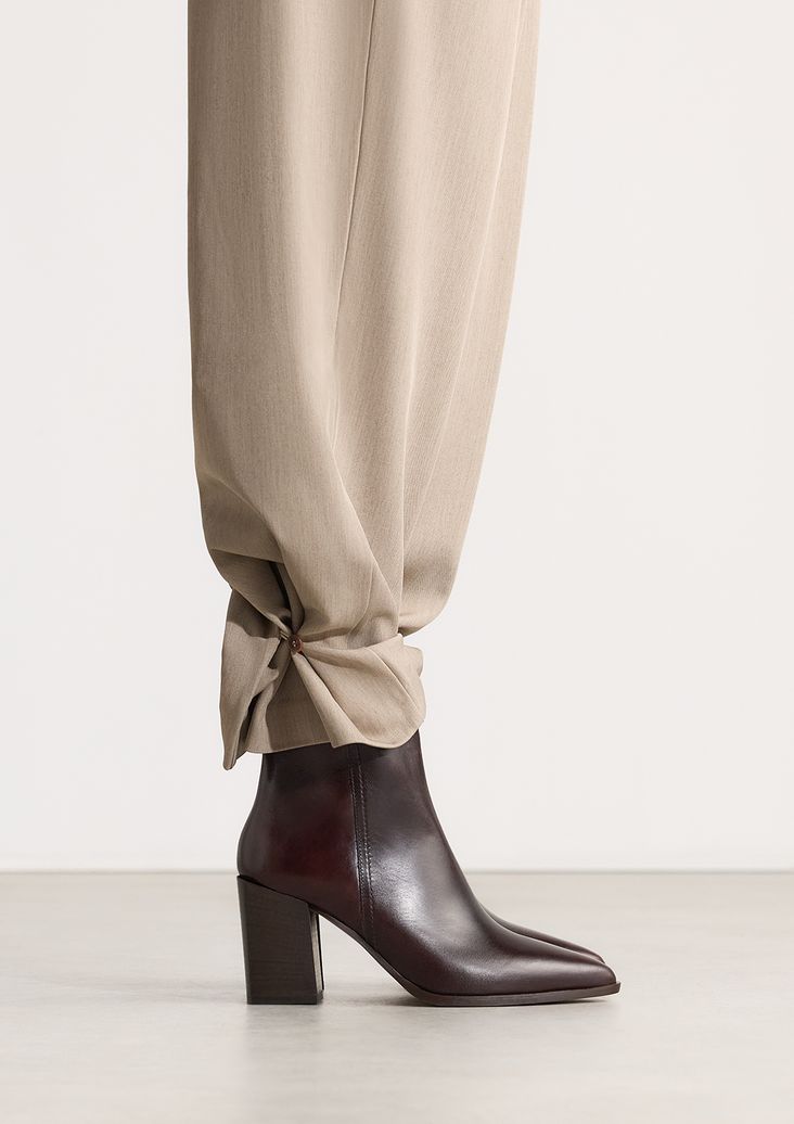 Bottines en cuir - marron