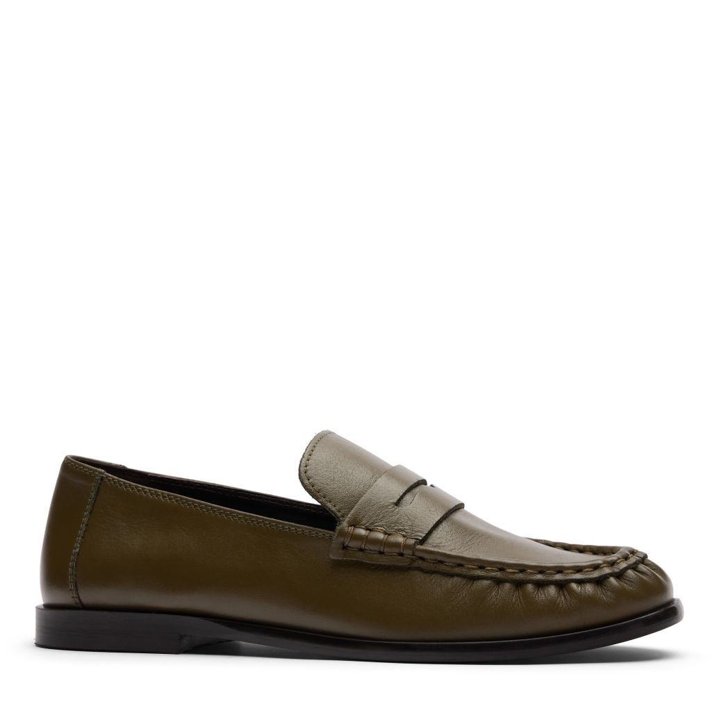 Mocassins en cuir - vert