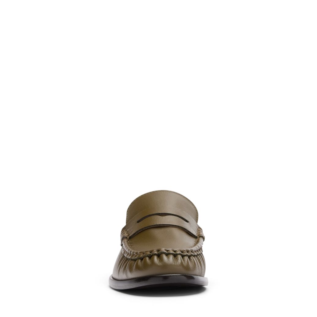Grüne Leder-Loafer