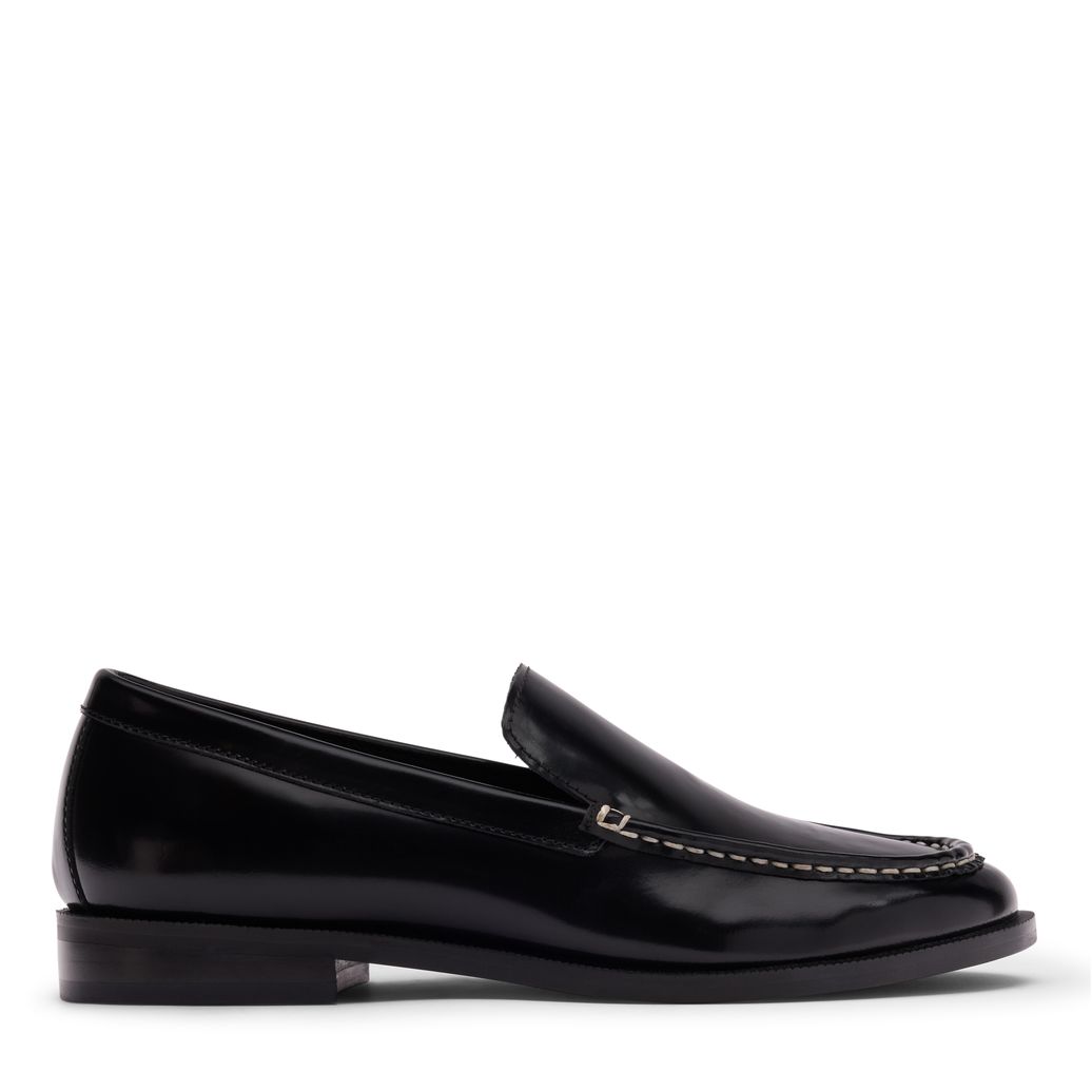 Mocassins en cuir verni - noir