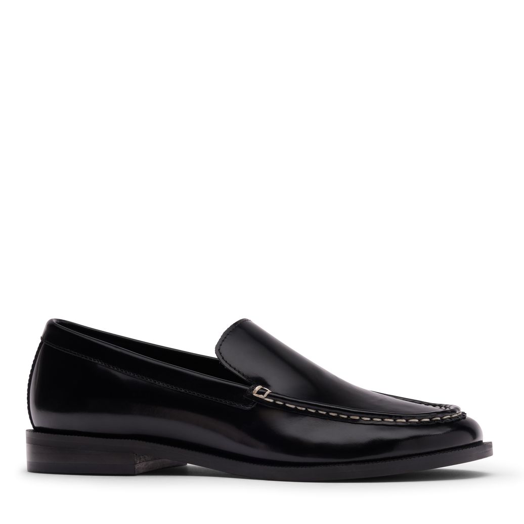 Mocassins en cuir verni - noir