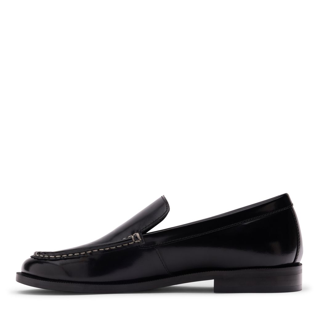 Mocassins en cuir verni - noir