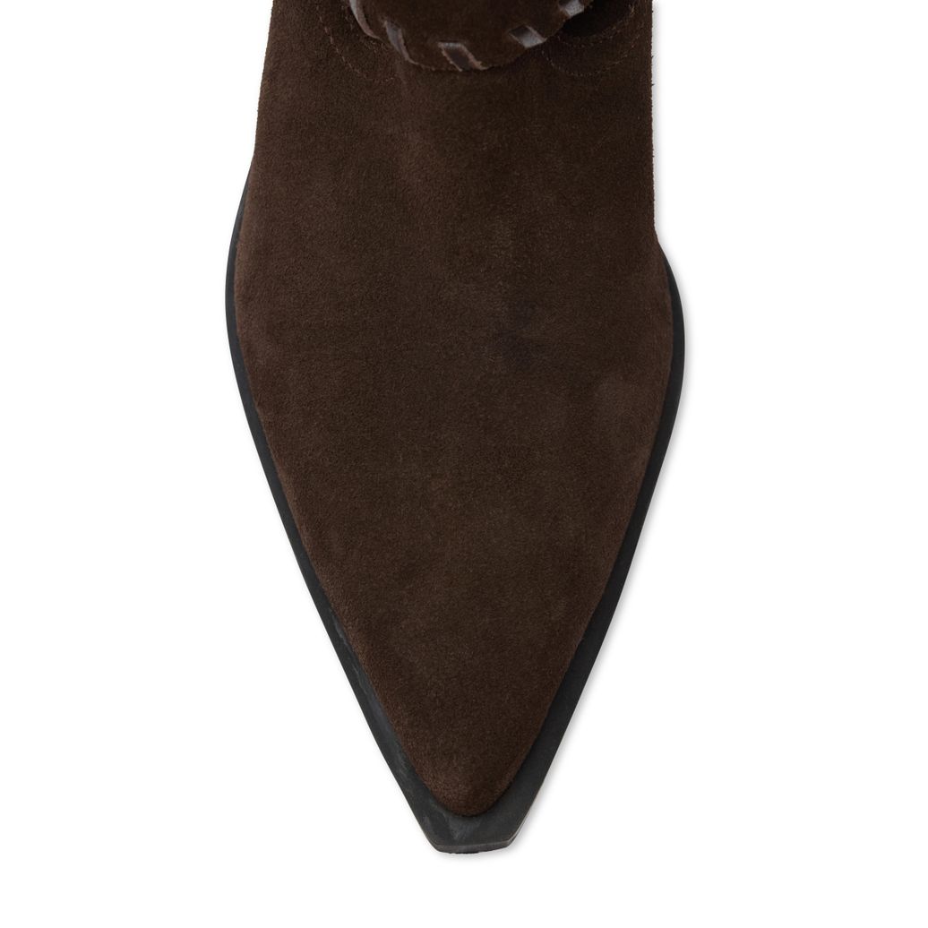 Bottes hautes en daim - marron foncé