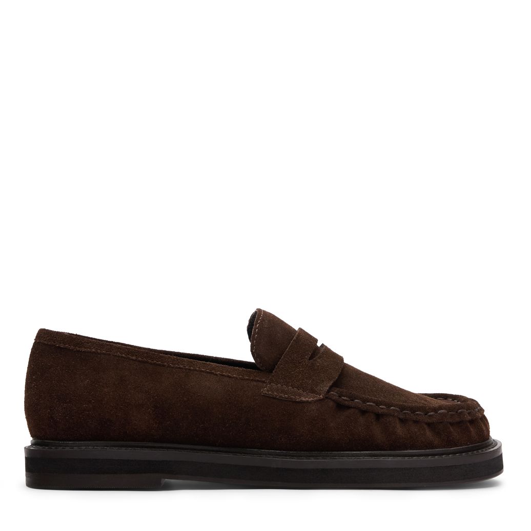 Braune Loafer aus Veloursleder