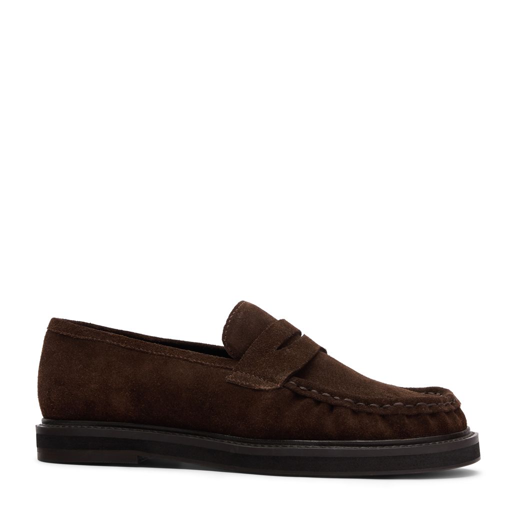 Braune Loafer aus Veloursleder