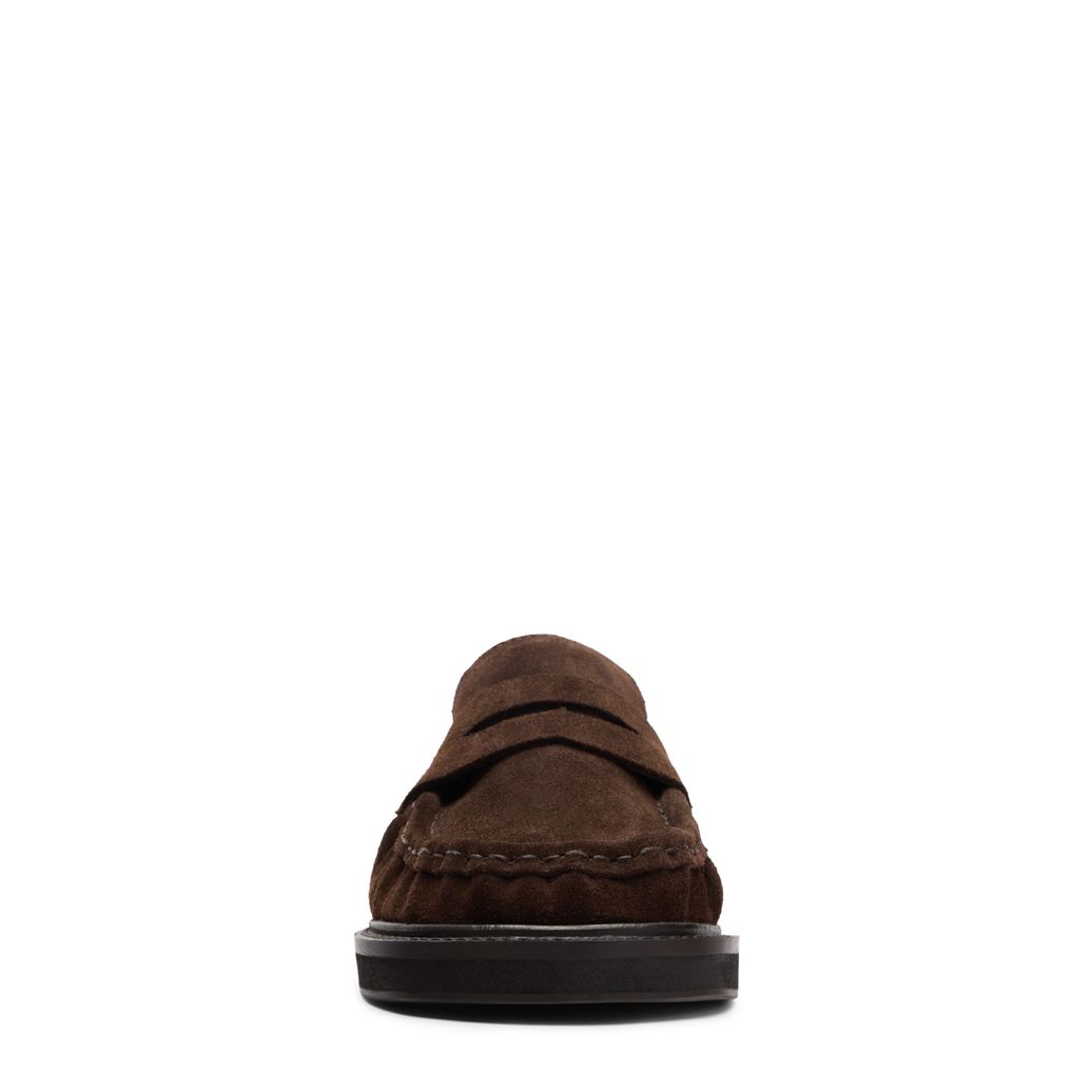 Braune Loafer aus Veloursleder