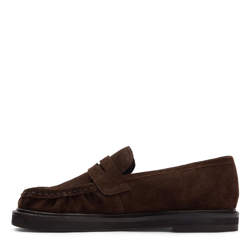 Braune Loafer aus Veloursleder