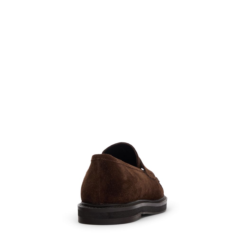 Braune Loafer aus Veloursleder