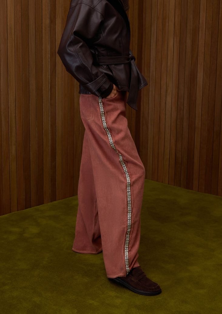 Braune Loafer aus Veloursleder