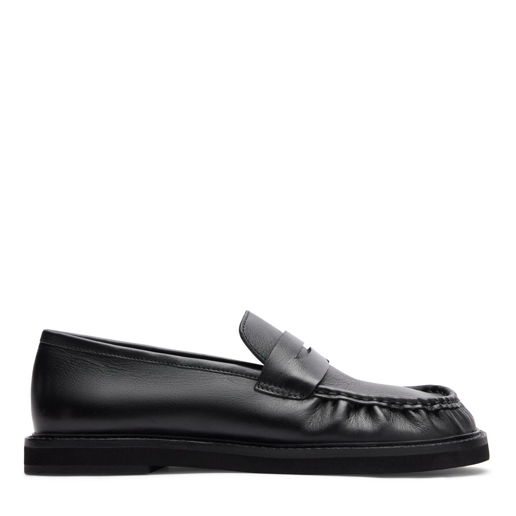 Mocassins en cuir noir
