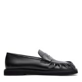 Schwarze Leder-Loafer