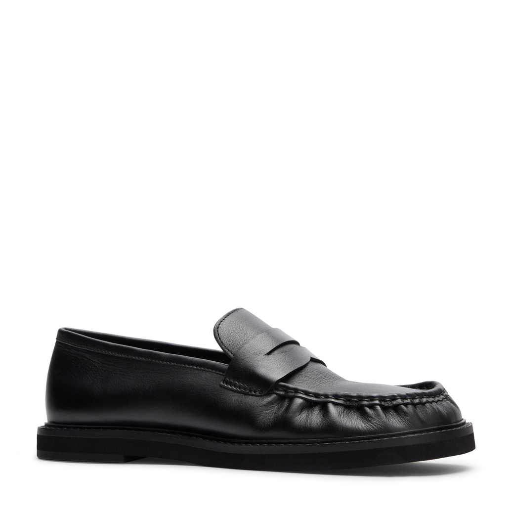 Mocassins en cuir noir