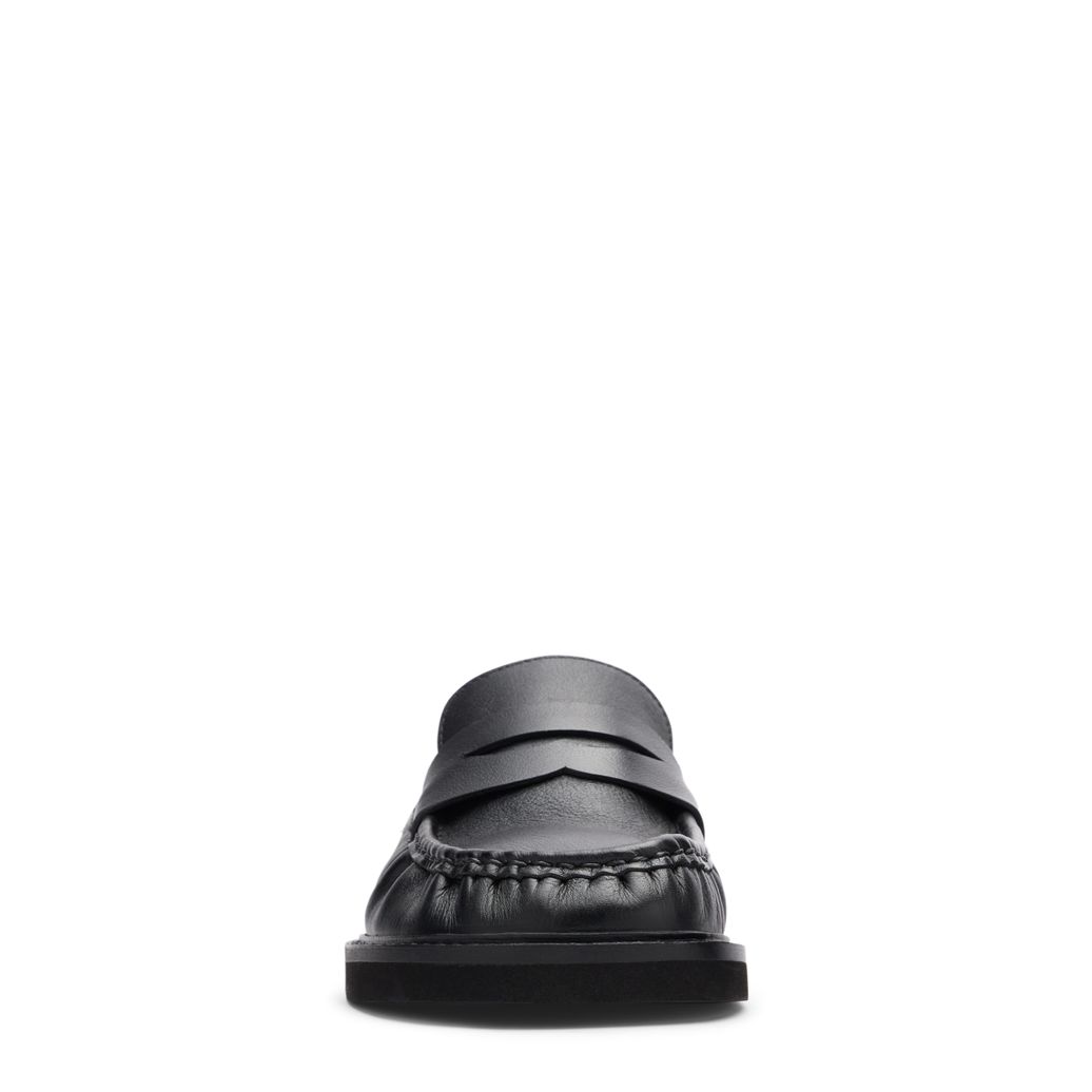 Mocassins en cuir noir