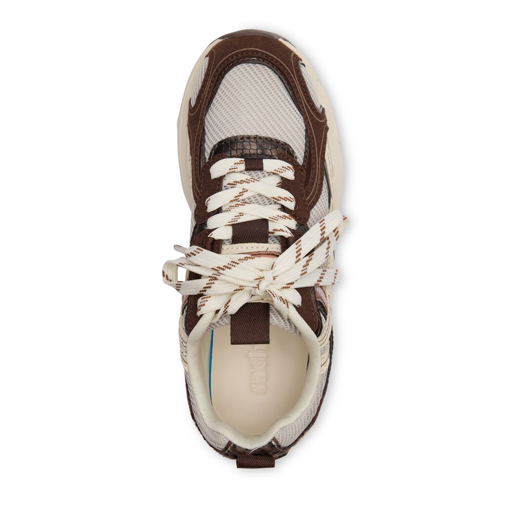 Baskets avec détails - marron