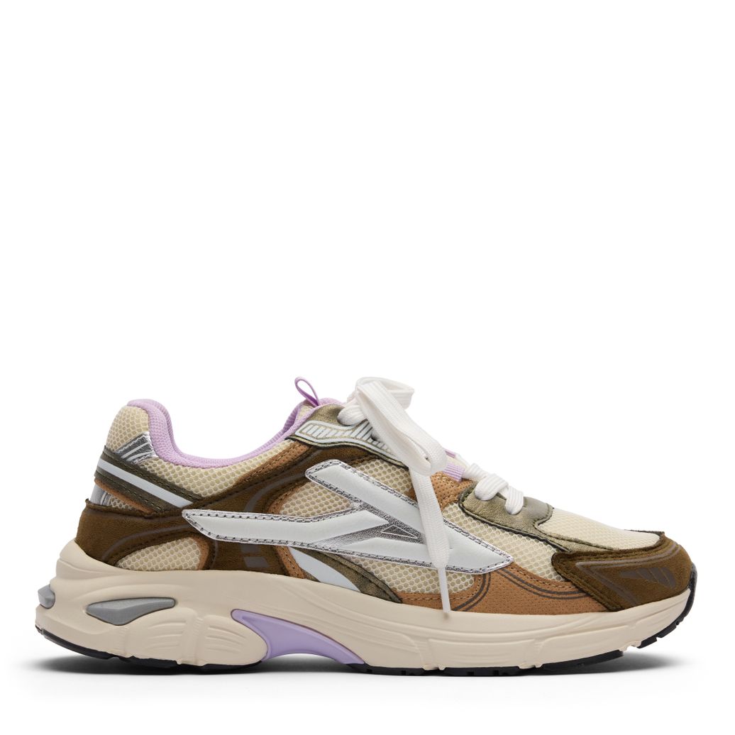 Groene sneakers met multicolor details