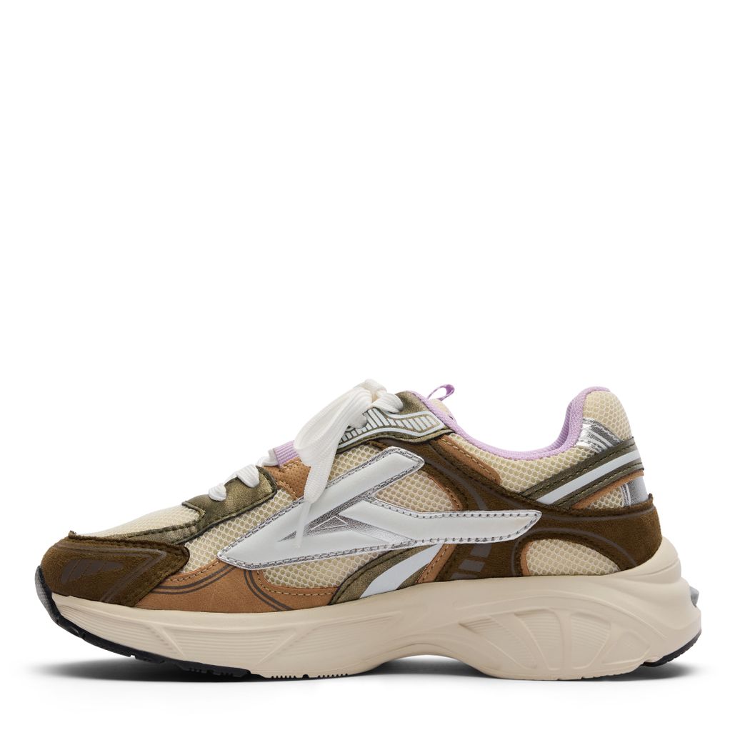 Groene sneakers met multicolor details