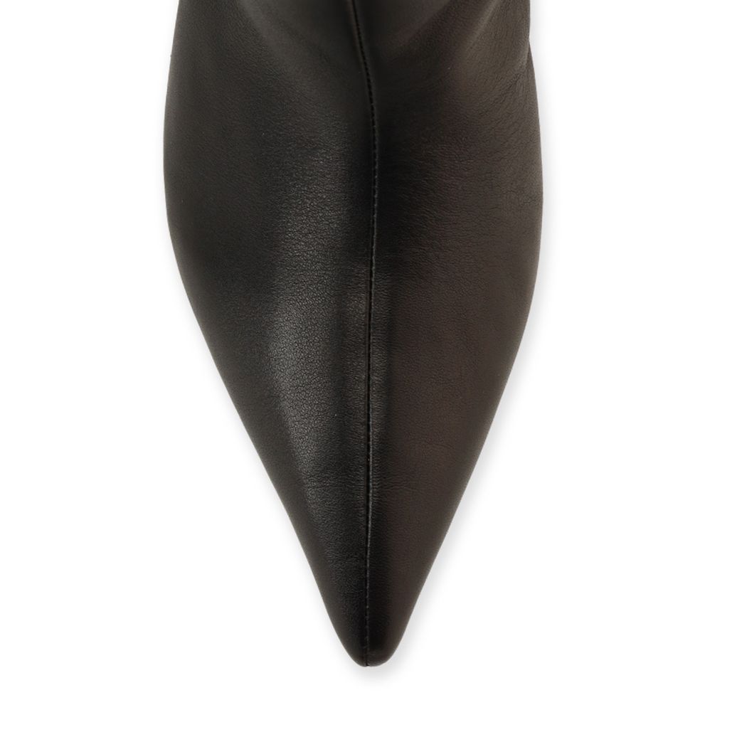 Bottines à talon en cuir - noir