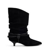 Bottines à talon souples en daim - noir