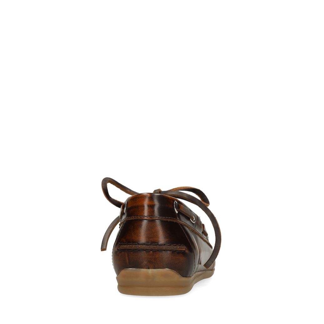 Bootsschuhe aus Leder in Washed-Optik