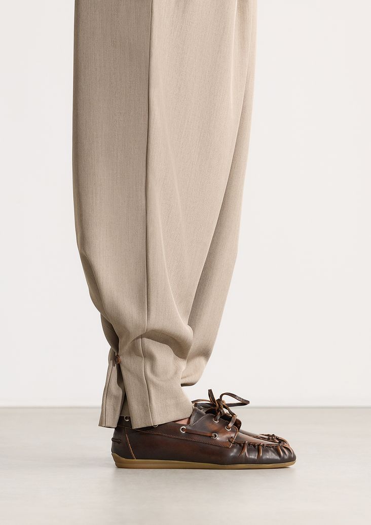 Brownwashed leren bootschoenen