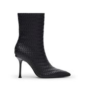 Bottines à talon avec design tressé - noir