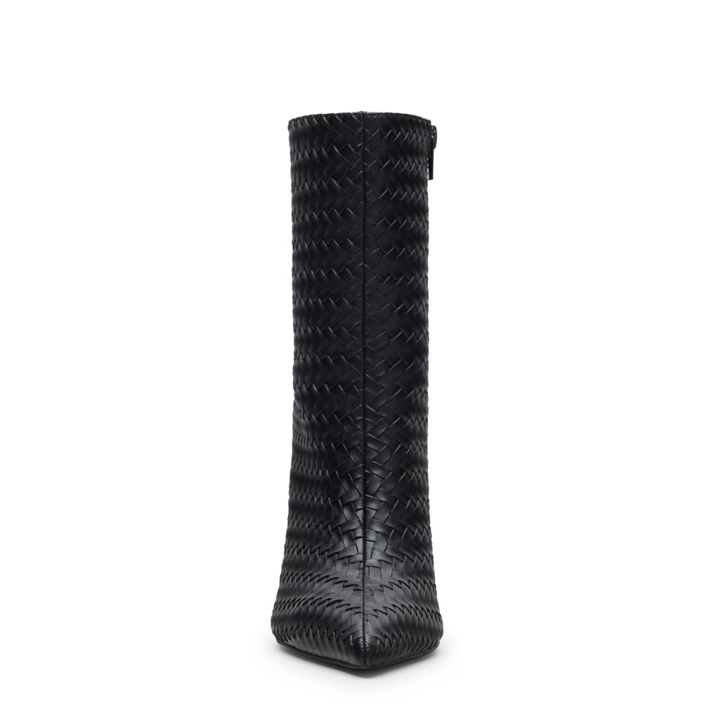 Bottines à talon avec design tressé - noir