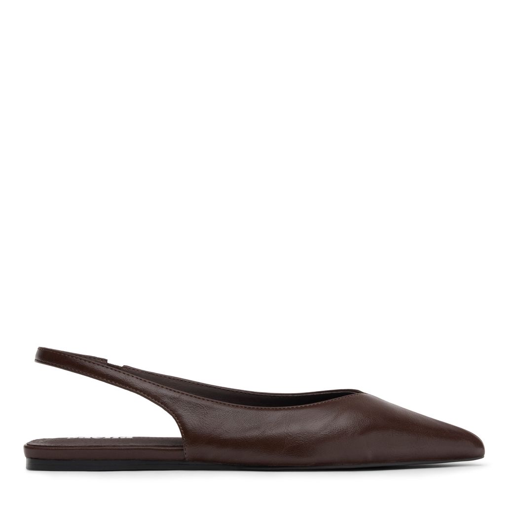 Slingbacks plates - marron foncé