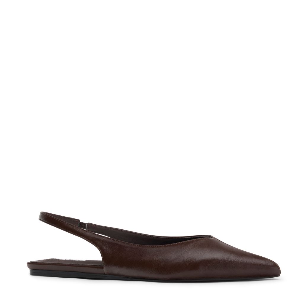 Slingbacks plates - marron foncé
