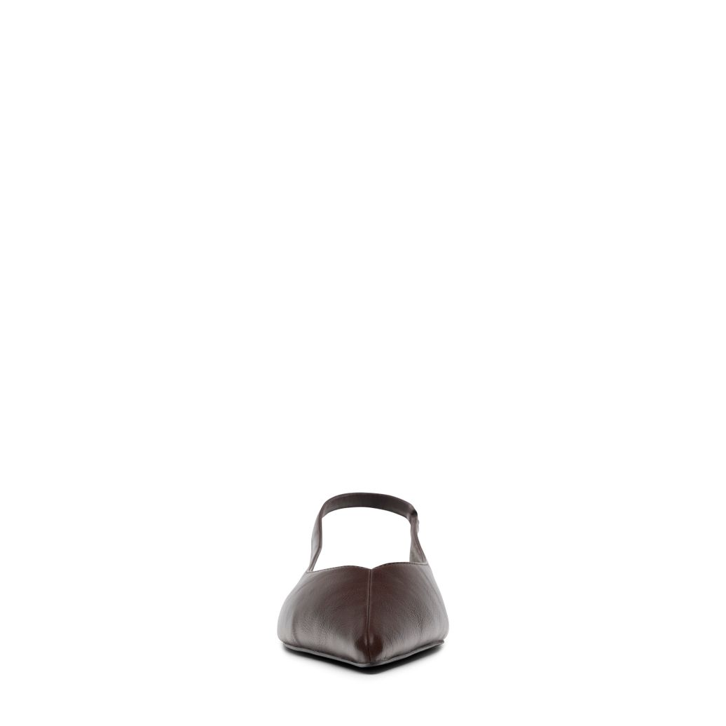 Slingbacks plates - marron foncé