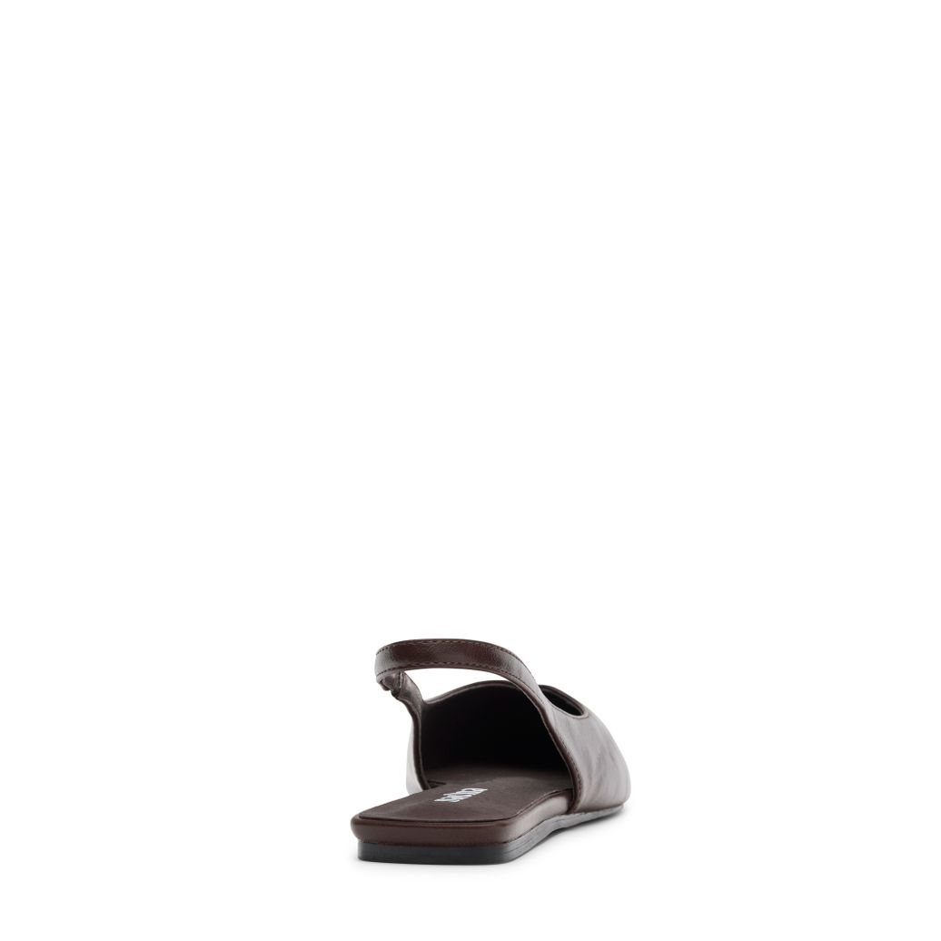 Slingbacks plates - marron foncé