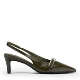 Slingbacks vernies avec boucle - vert