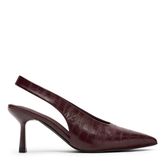 Slingbacks avec motif croco - rouge