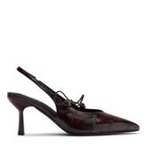 Bordeaux croco slingbacks
