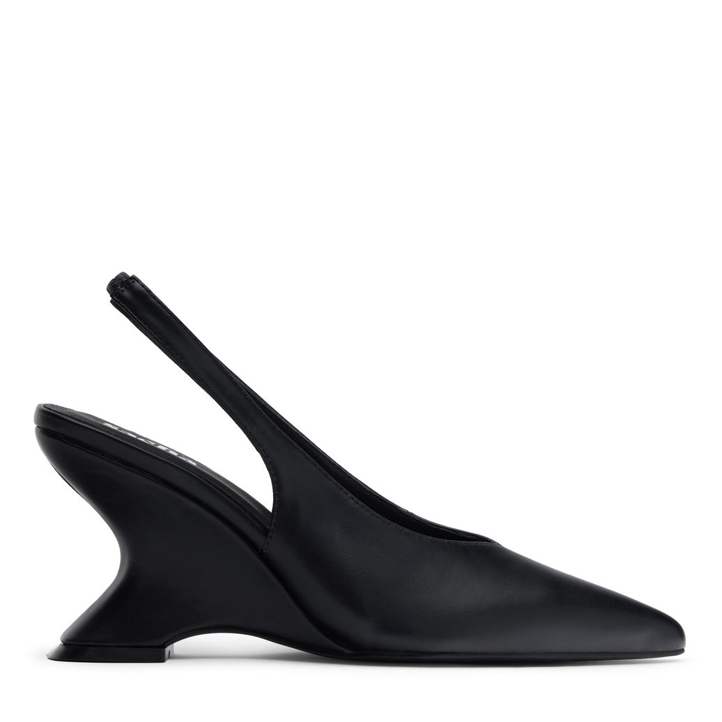 Slingbacks compensées - noir