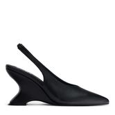 Slingbacks compensées - noir