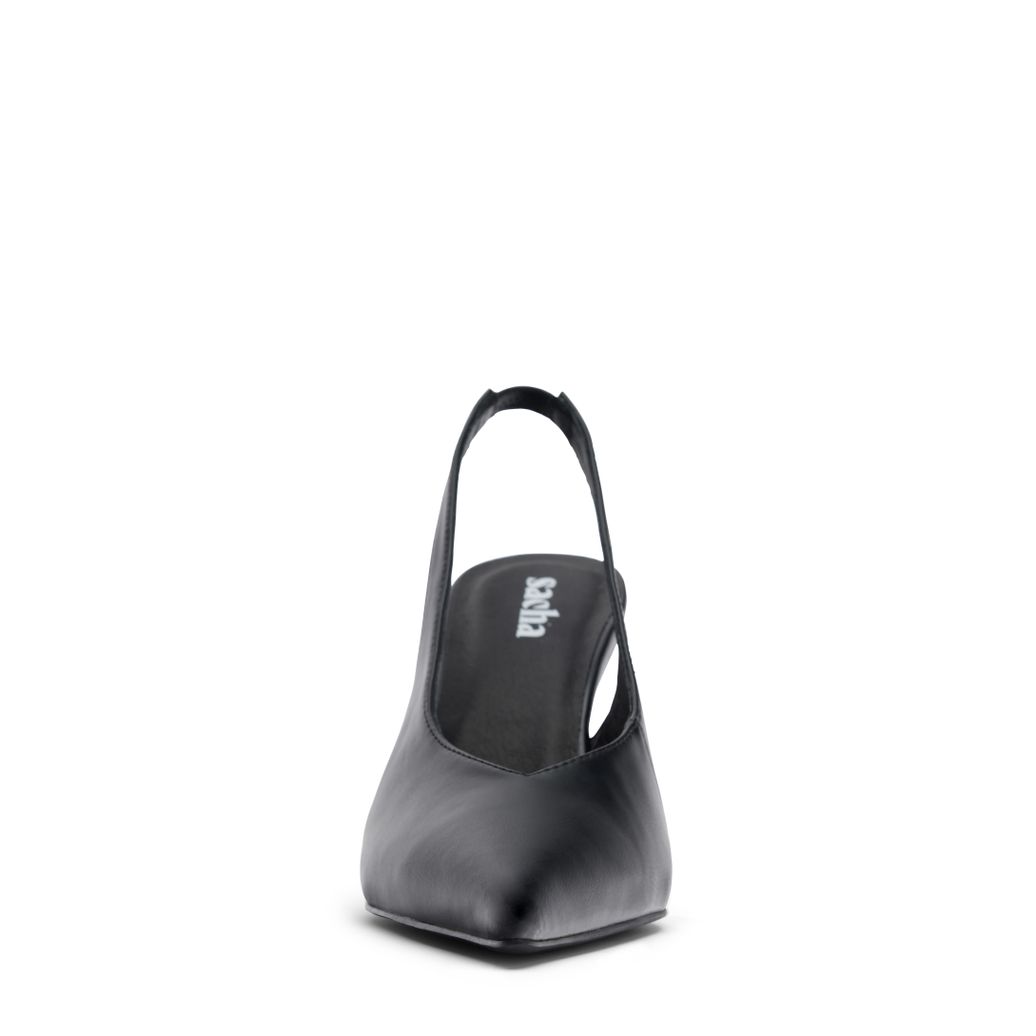 Zwarte wedge slingbacks