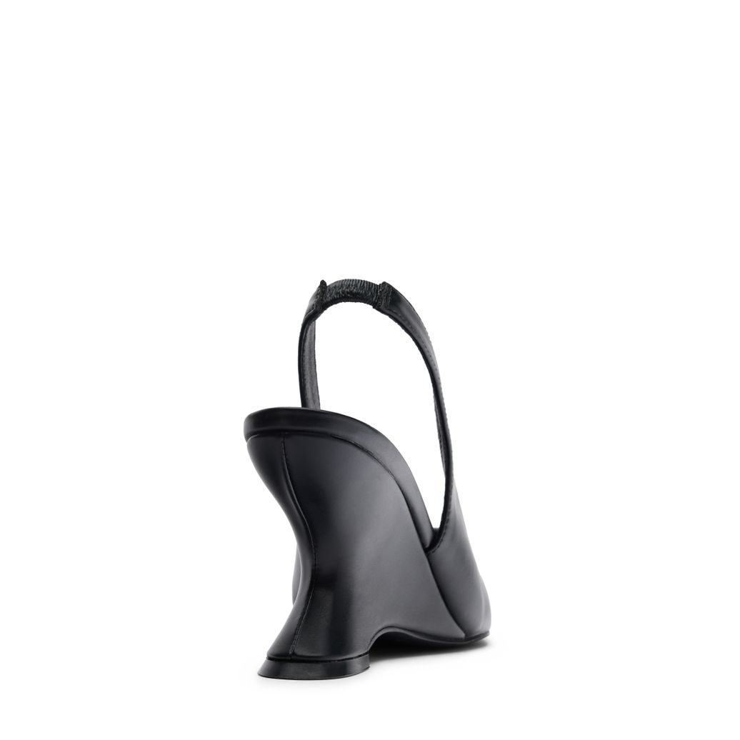 Slingbacks compensées - noir