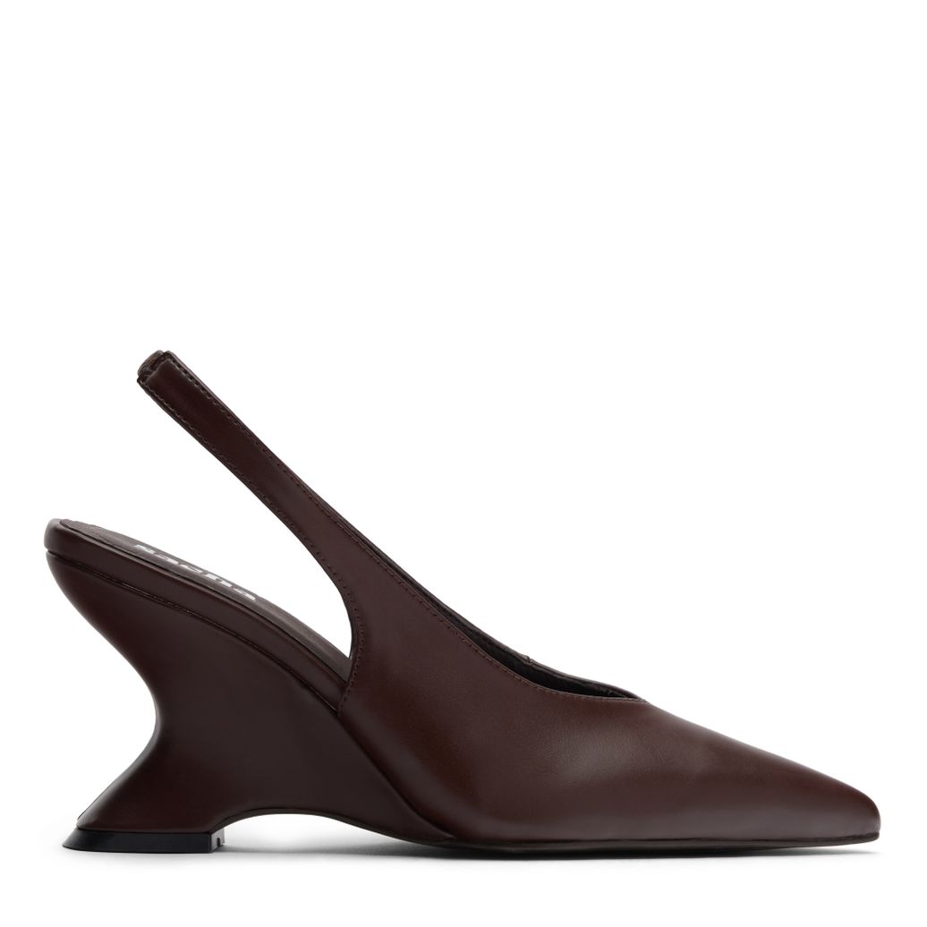 Slingbacks compensées - marron foncé