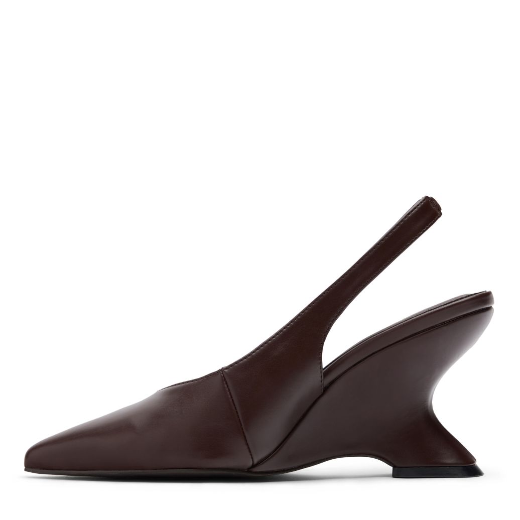 Slingbacks compensées - marron foncé