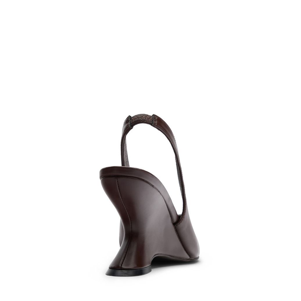 Slingbacks compensées - marron foncé