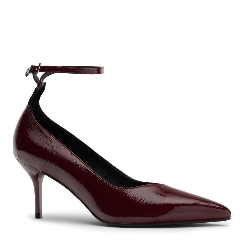 Bordeauxrote Lackpumps