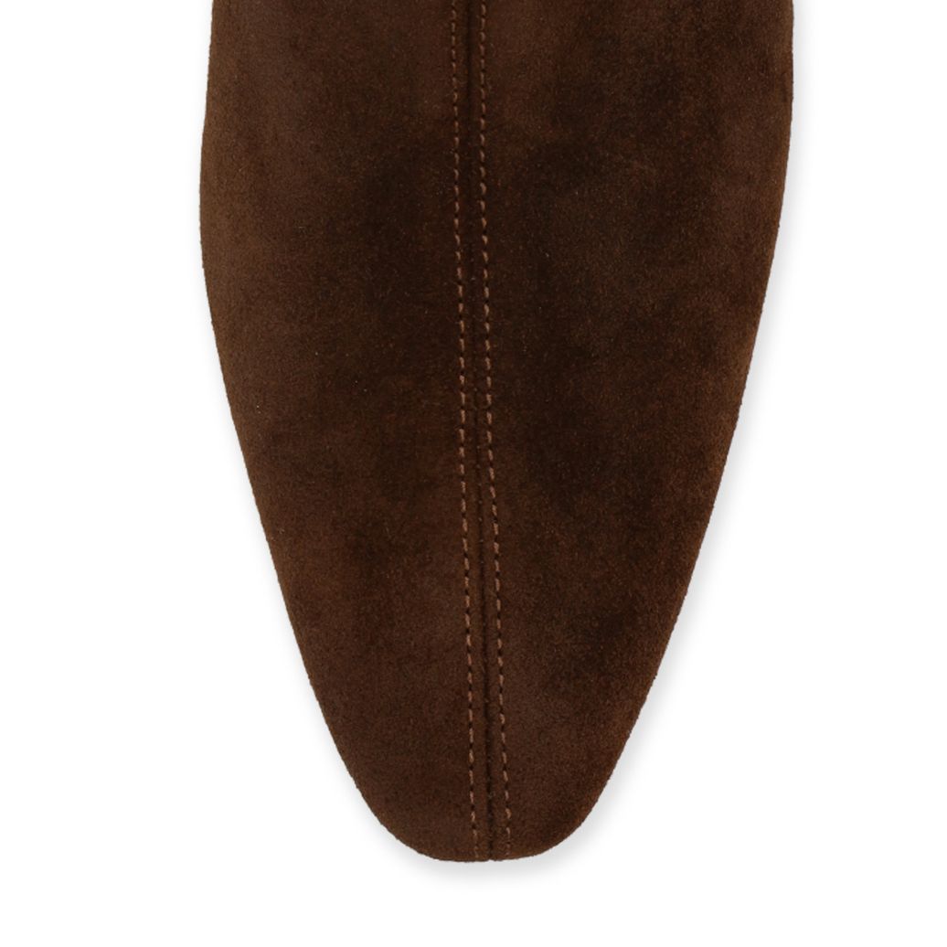 Bottines en daim marron à talon