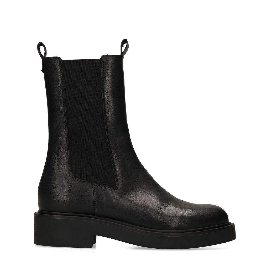 Zwarte leren chelsea boots