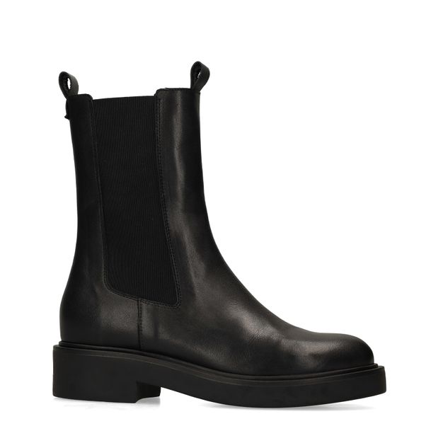 Zwarte leren chelsea boots