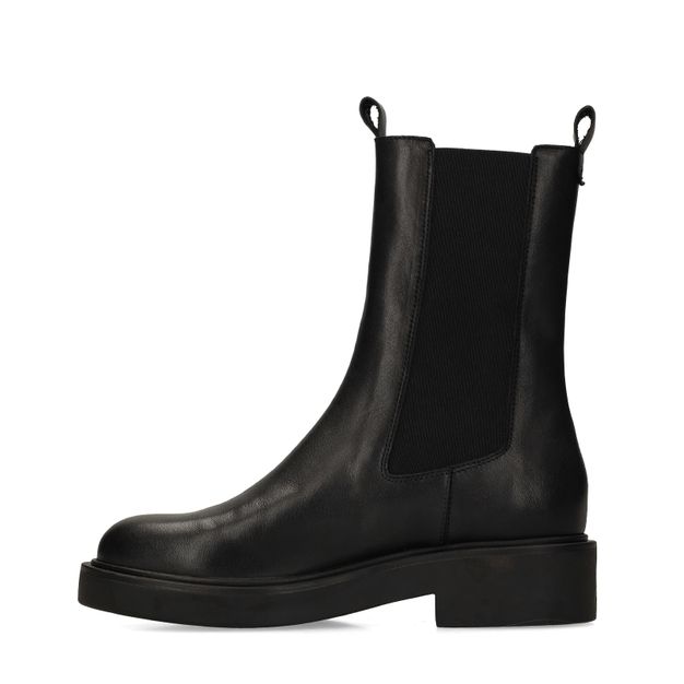 Zwarte leren chelsea boots
