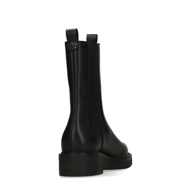 Zwarte leren chelsea boots